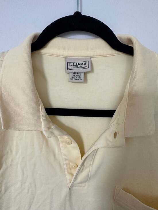 L.L. Bean Other - 100% Pima Cotton LL Bean Men's Yellow Short Sleeve Polo Shirt with Pocket Medium